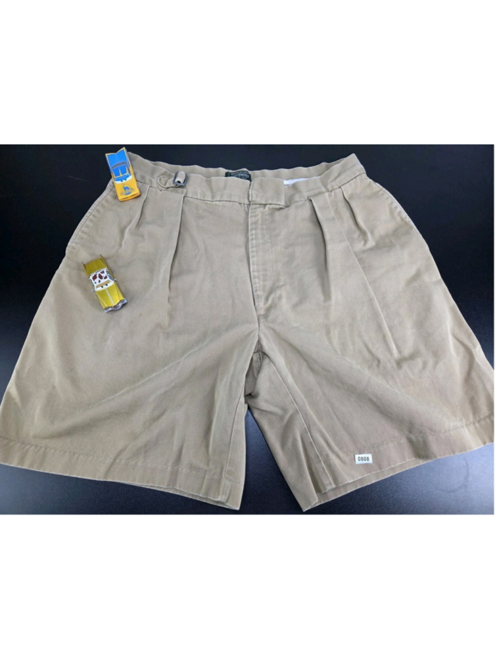 Vintage Polo by Ralph Lauren Men’s Shorts Size W38 Khaki Pleated Chino Golf #808